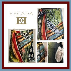 Escada Fantasy Multicolor Skirt with Pockets Fully Lined Size 40 (M)
